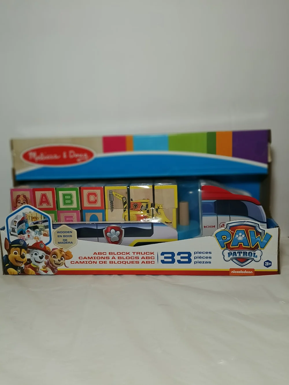New Melissa & Doug Paw Patrol ABC Block Truck - Red/Blue